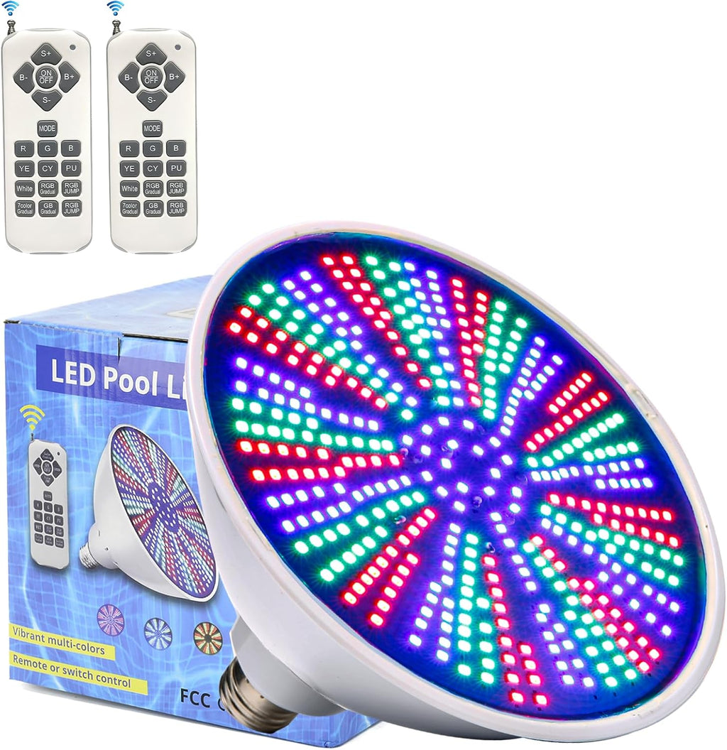 12V 50W LED Color Changing Pool Lights for Inground Pool, Swimming Pool Light Bulb with Remote, E26 Replacement
