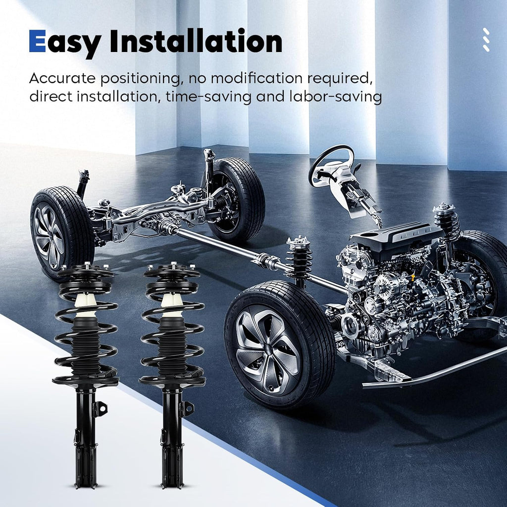 Front Complete Struts Assembly w/Coil Spring Shock Absorber Compatible with 2003-2008 Toyota Corolla, Replace for 172114 172115, 2Pcs