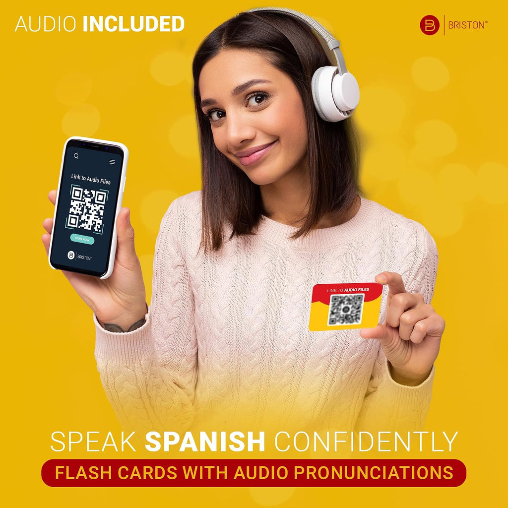 Spanish Conversational Phrases Flash Cards with Audio – 75 for Beginners | Back to School Spanish class resource with