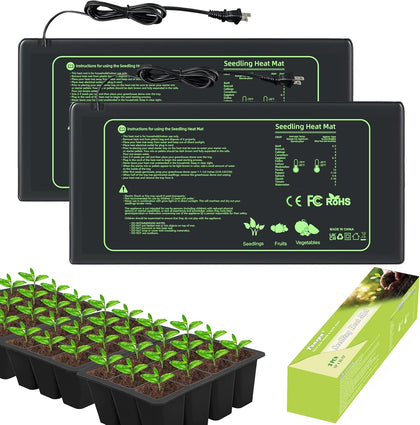Seedling Heat Mat 2 Pack Heat Mats for Seed Starting Plants Indoor Growing Gardening Brewing Germination Greenhouses