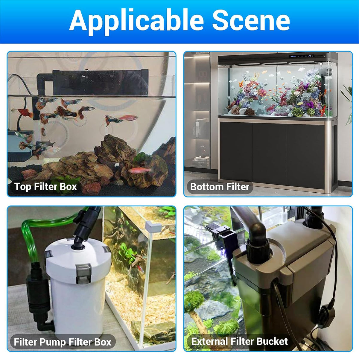Aquarium Bio Balls, 1 inch Koi Pond Filter Media Bio Ball with Sponge for Aquarium Filter Canister Filter Biological