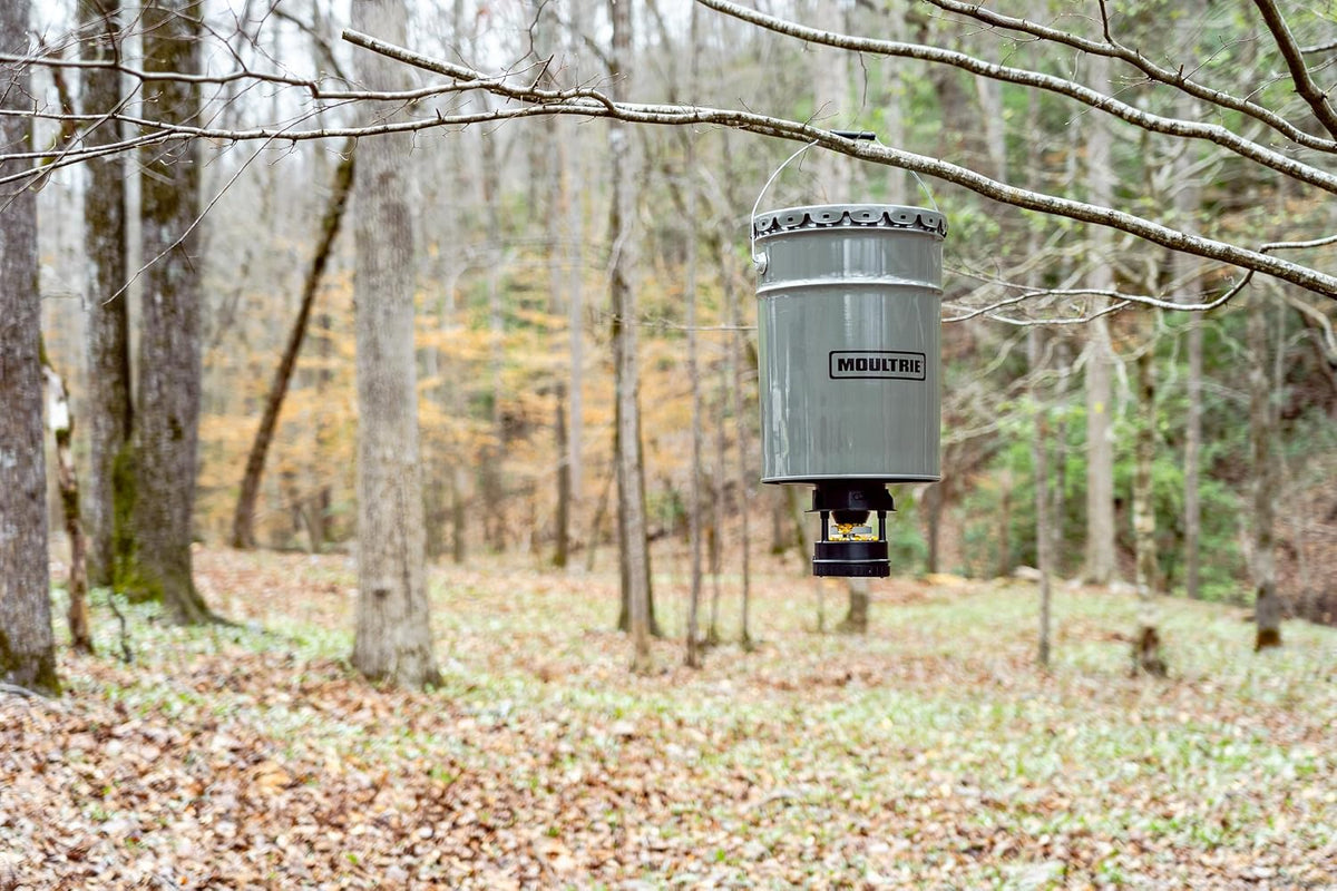 All-in-One Hanging Deer Feeder - 40 Lb, Bluetooth App