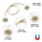 Magnetic Curtain Tiebacks Rope Decorative Holdbacks for Drapes Nieffeiy