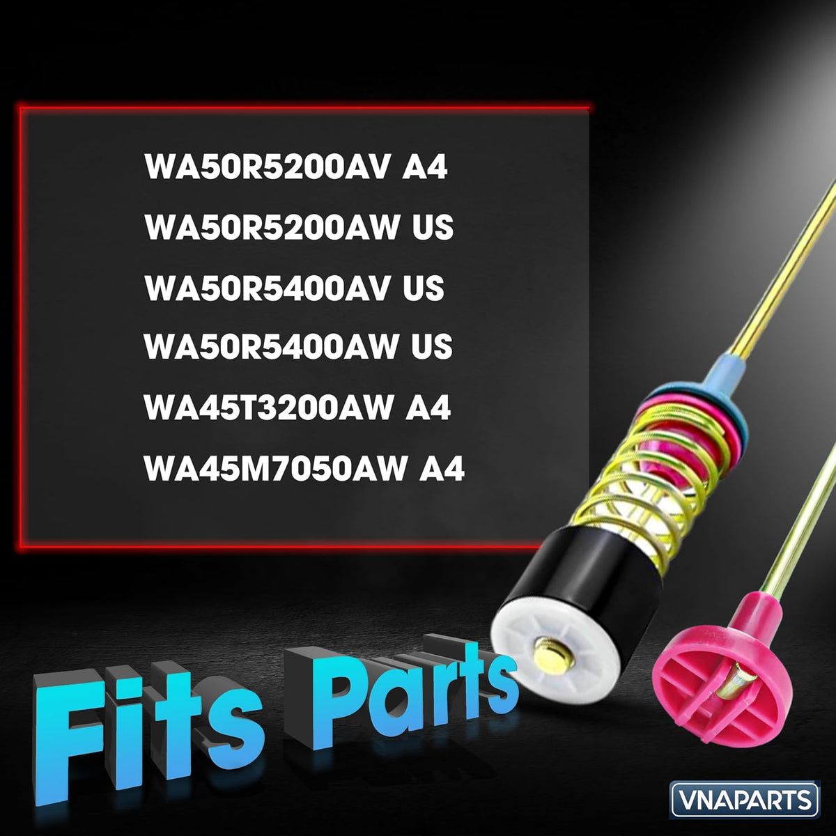 2025 Upgrade DC68-03172B-03 DC68-03172C DC68-03172D Washer Suspension Rods, Fit for Samsung Washer WA50R5200AV A4, WA50R5200AW US, WA50R5400AV US, WA50R5400AW US, WA45T3200AW A4, WA45M7050AW A4