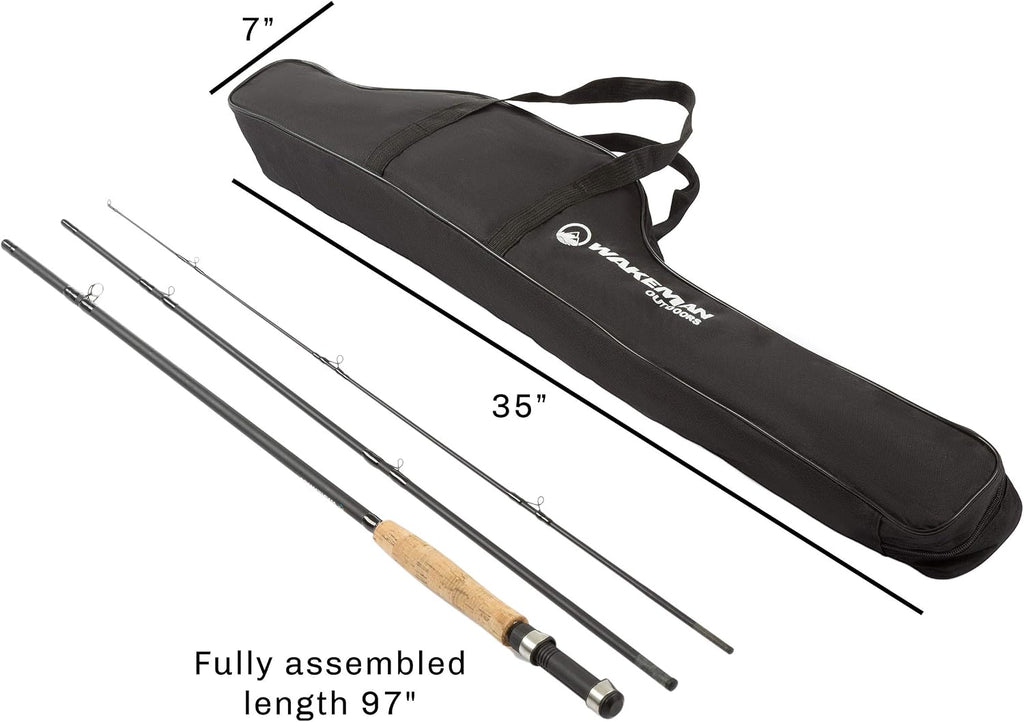Outdoors Fly Fishing Rod & Reel Combo Starter Kit with Case and Accessories