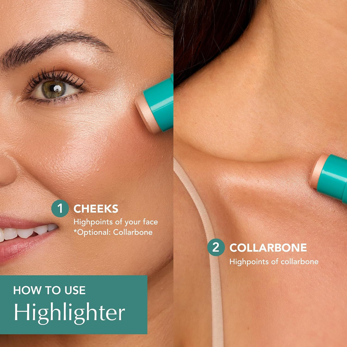 Cream Highlighter Triple Threat Color Stick, Rose Gold