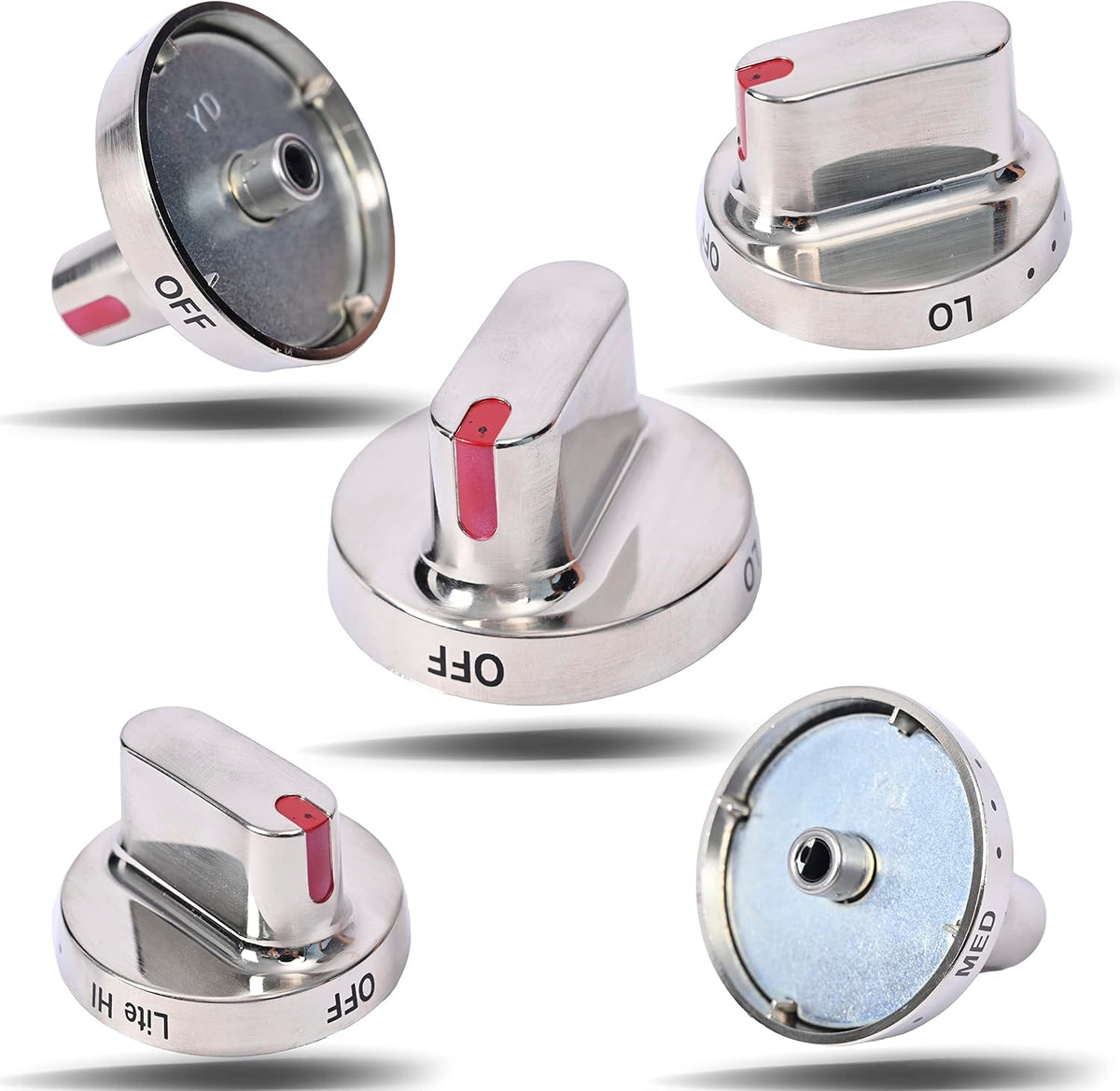 AZ4U 5 Pcs Gas Range Stove Burner Knobs Dial Knob Replacement DG64-00472B