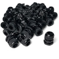MGI SpeedWare 3/4" NPT Strain Relief Nylon Cord Grip Cable Glands, Black Plastic Grommet 100-Pack