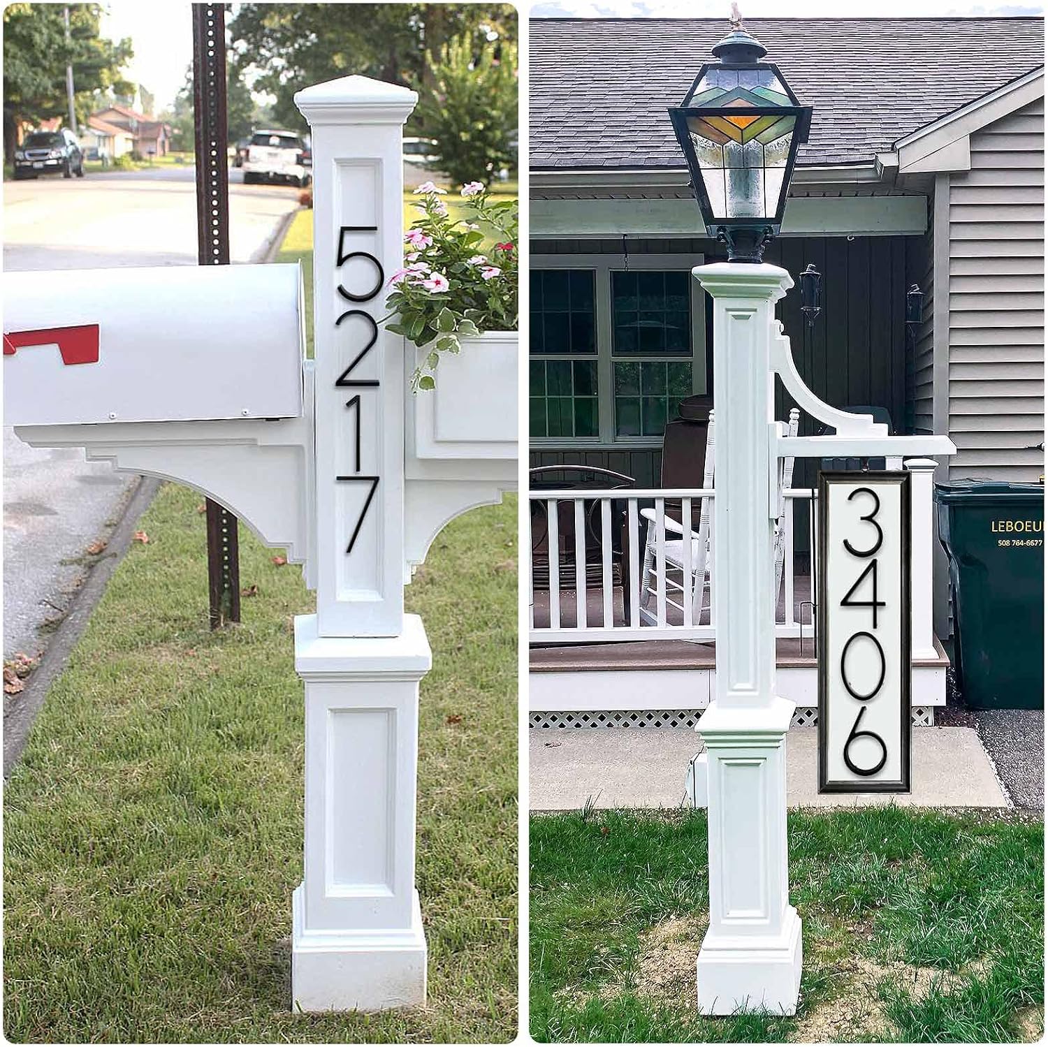5" Metal Floating House Numbers,Ranslen Black Zinc Alloy Solid Modern House Address Number,Anti-Rust House Numbers