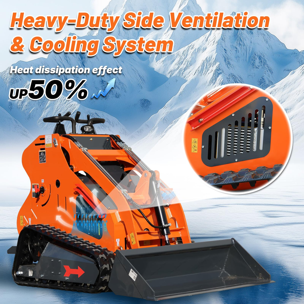 Mini Skid Steer Loader 24HP Rato V-Twin Engine with Bucket