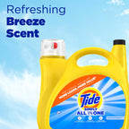Simply Liquid Laundry Detergent, Refreshing Breeze Scent, All-In-One Detergent, 138 Loads, 173 fl oz