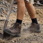 Waterproof Steel Toe Work Boots for Men,Brown/Black/Tan,9.5