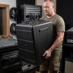 5U Rack Case 13.7" | Complete Wireless System Case, Adjustable Rails 9"–13", Extra-Deep Lids, Watertight PE