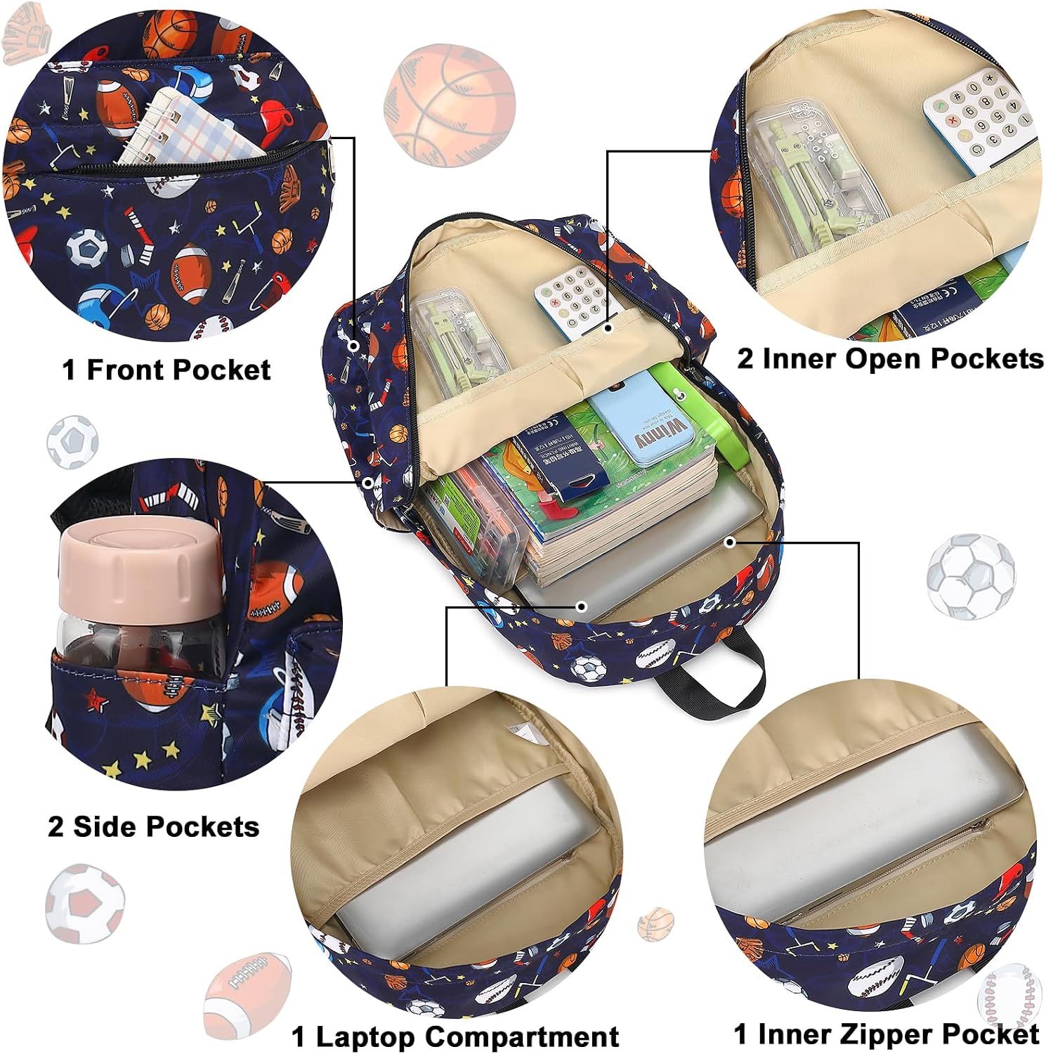 Backpack for Kids, Boys Girls Preschool Backpacks with Lunch Box Toddler Kindergarten School Bookbag Set