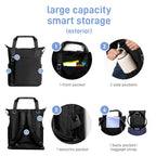Fleuri All-Day Diaper Bag Backpack, Easy-Clean, Licorice