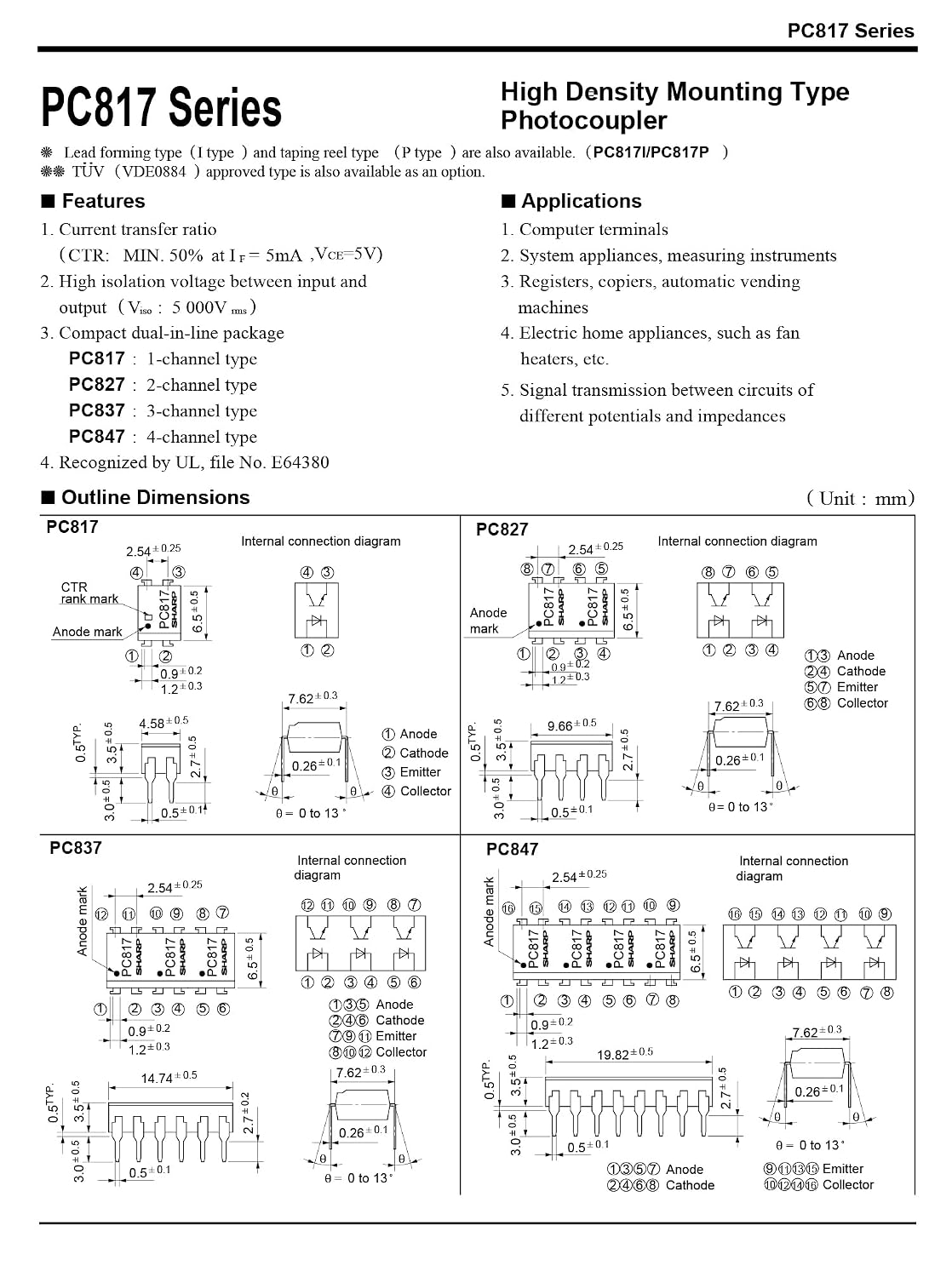 Chanzon 50pcs PC817C Phototransistor Optocoupler DIP Installation DIP-4