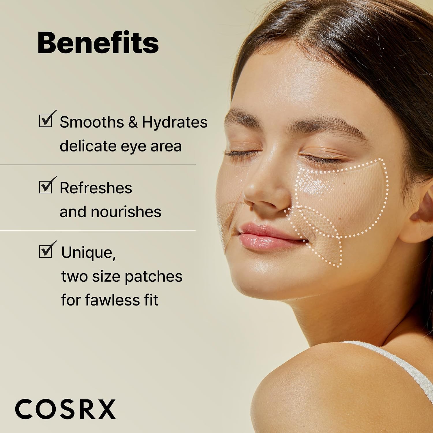 Advanced Snail Mucin Hydrogel Under Eye Patches for Fine Lines (60) | Gel Serum Mask, Hydrating Under Eye Patches
