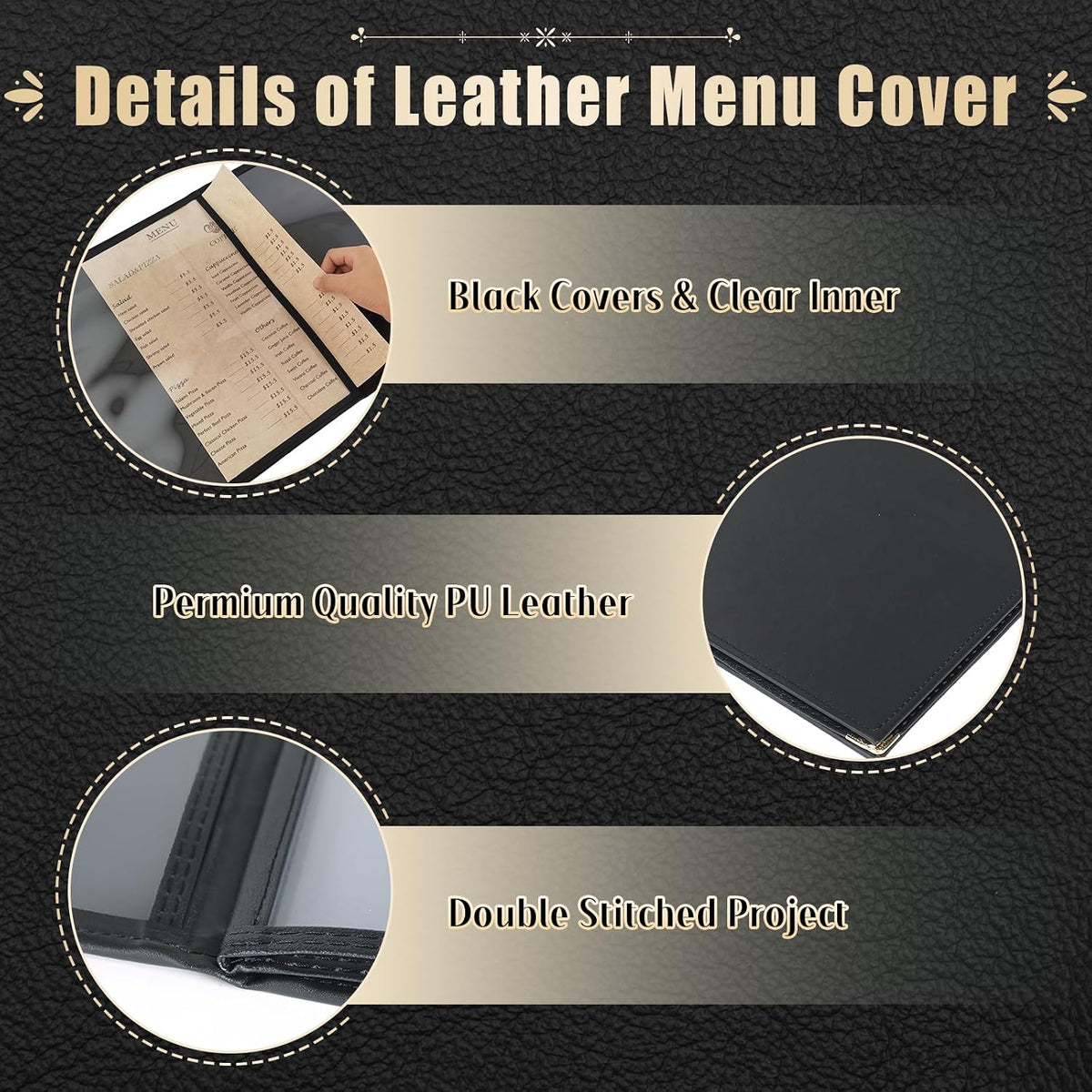 Restaurant Menu Cover Holders, Coffee (10, 6 View (8.5"x11"))