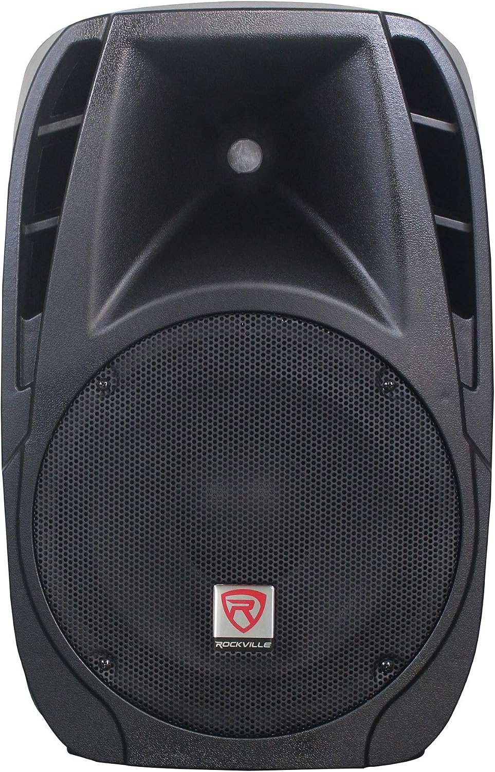RPG2X12 Bundle: (2) 12-inch 1400W Passive DJ PA Speakers with Stands and Microphones, 8 Channel 1400W Powered Mixer