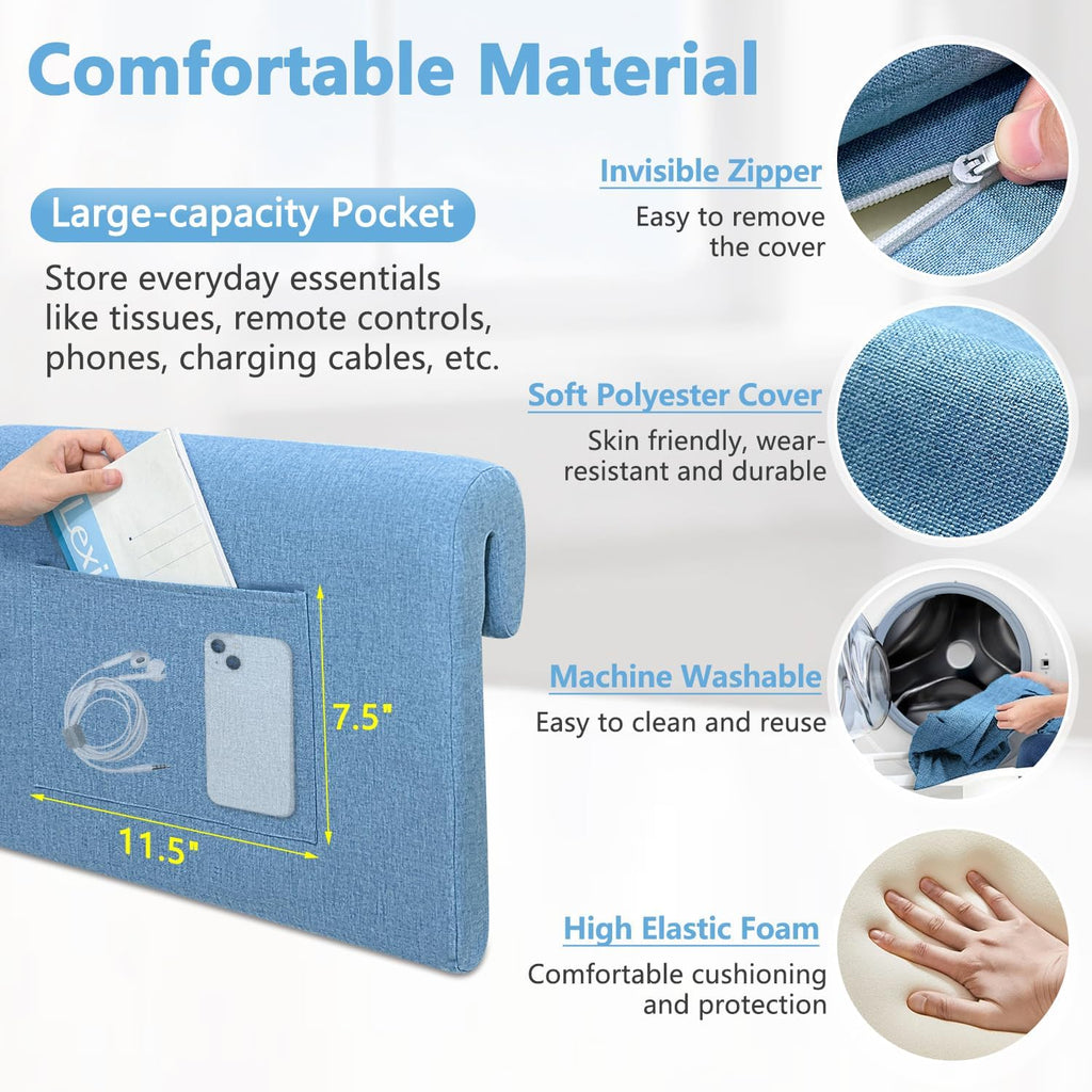 Bed Rail Padding Cushion, Bed Rail Covers Padded for Hospital Beds, Beds Fall Protector, Bedside Guard Bumper Barrier
