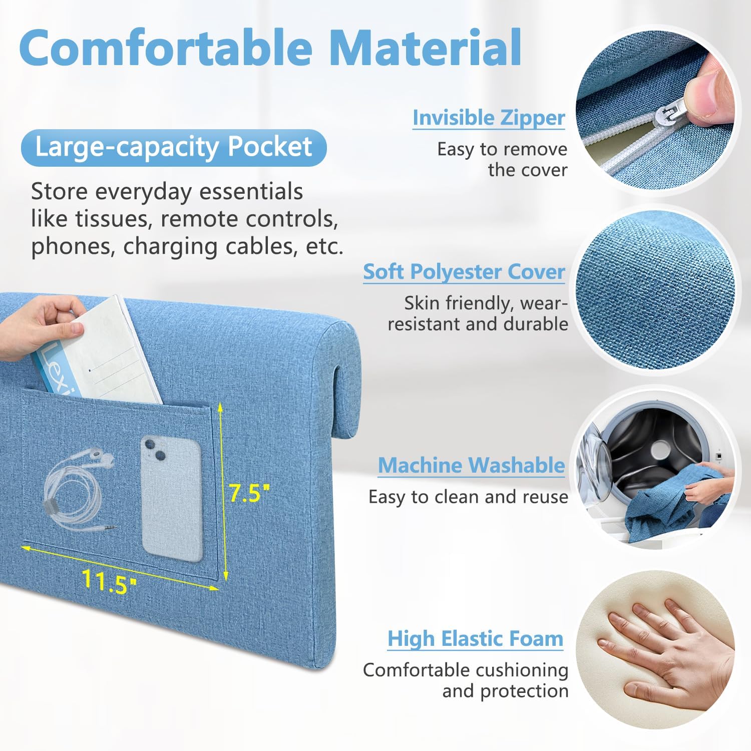 Bed Rail Padding Cushion, Bed Rail Covers Padded for Hospital Beds, Beds Fall Protector, Bedside Guard Bumper Barrier