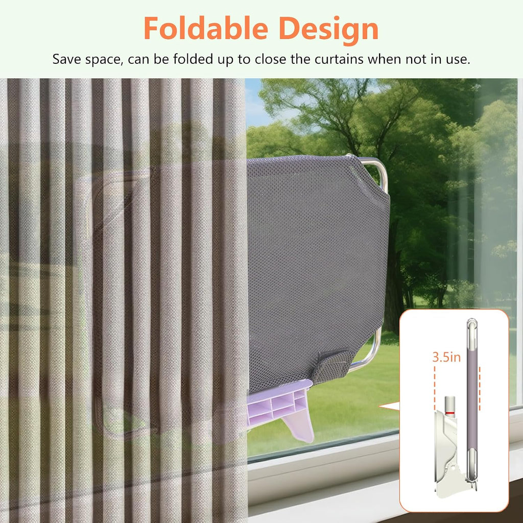 Cat Window Perch for Small Window,Cordless Cat Window Hammock,Cats Seat for Windowsill,Foldable Cat's Windows Bed for