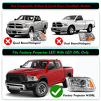 Headlight Assembly Fit for 2013-2018 Dodge Ram 1500 2500 3500
