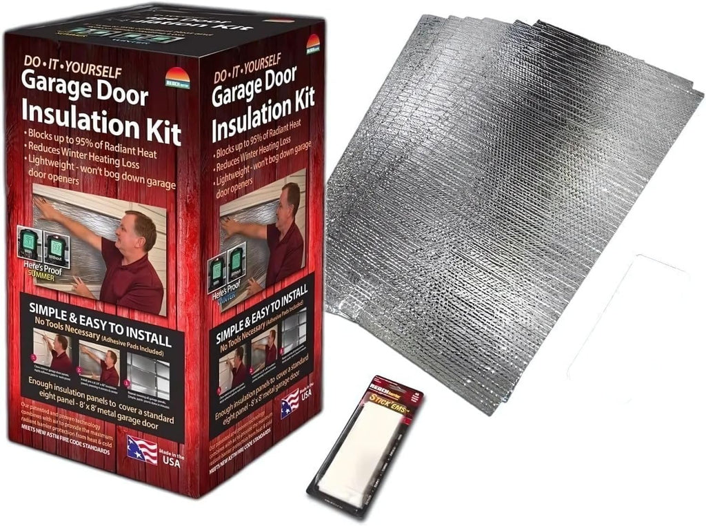 Garage Door Insulation Kit, Reflective, 8x8 Single Door