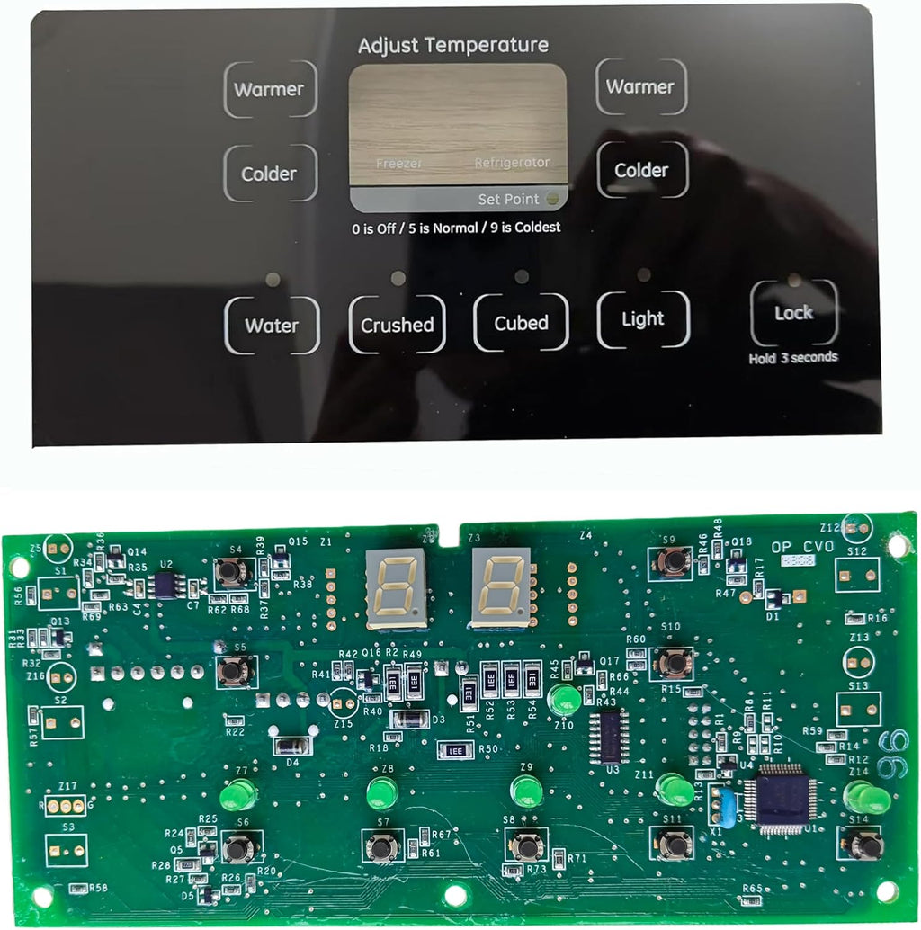 200D7355G006 Refrigerator Dispenser Control Board with overlay fit for GE