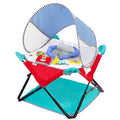 Pop 'N Jump Portable Baby Jumper, Foldable Indoor/Outdoor Baby Jumper with Sweet Treats with Sensory Activities, Ages