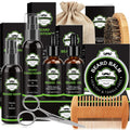 Beard Kit for Men Fathers Day Dad Gifts with Beard Wash, Beard Conditioner, Beard Oil, Beard Balm, Brush, Comb