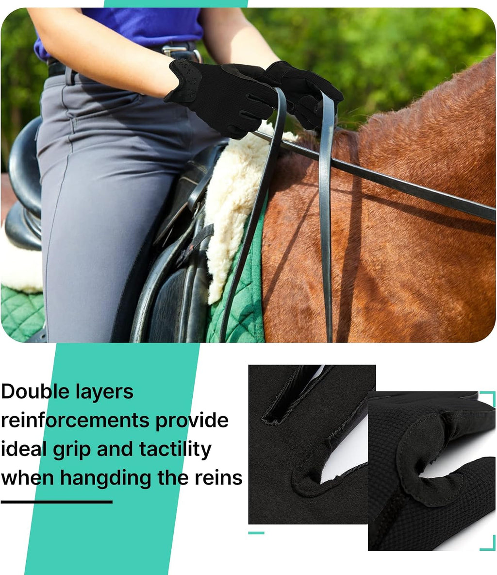 Women Horse Riding Gloves Winter Equestrian Horseback Gloves
