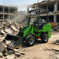 Electric Utility Loader, Compact Battery Powered Wheel Loader with Bucket