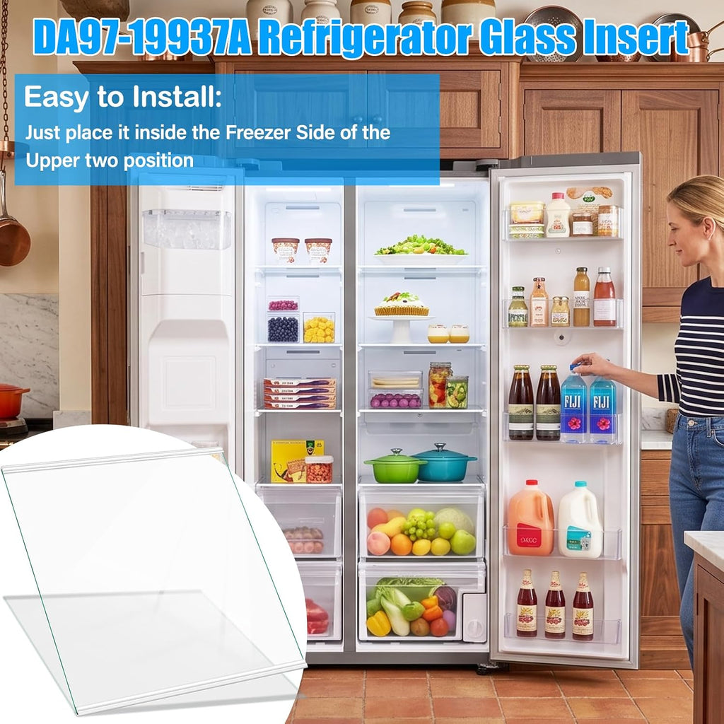 DA97-19937A Freezer Glass Shelf for Samsung Refrigerator Shelf Replacement