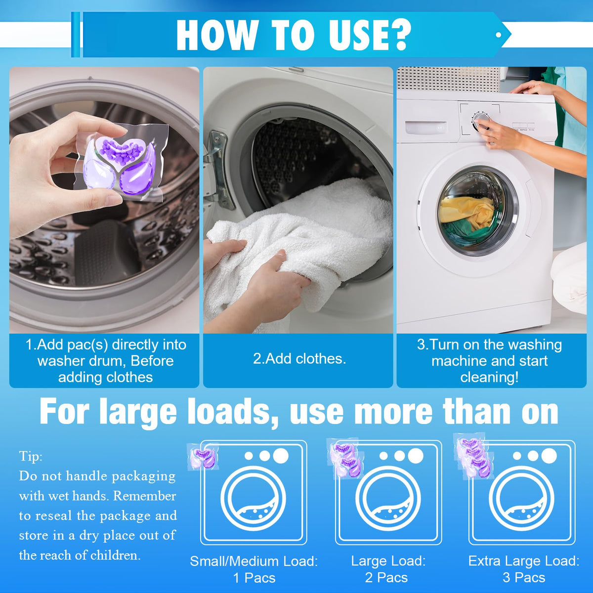 200 Count Laundry Detergent Pods Bulk 3 in 1 with Scent Boosters