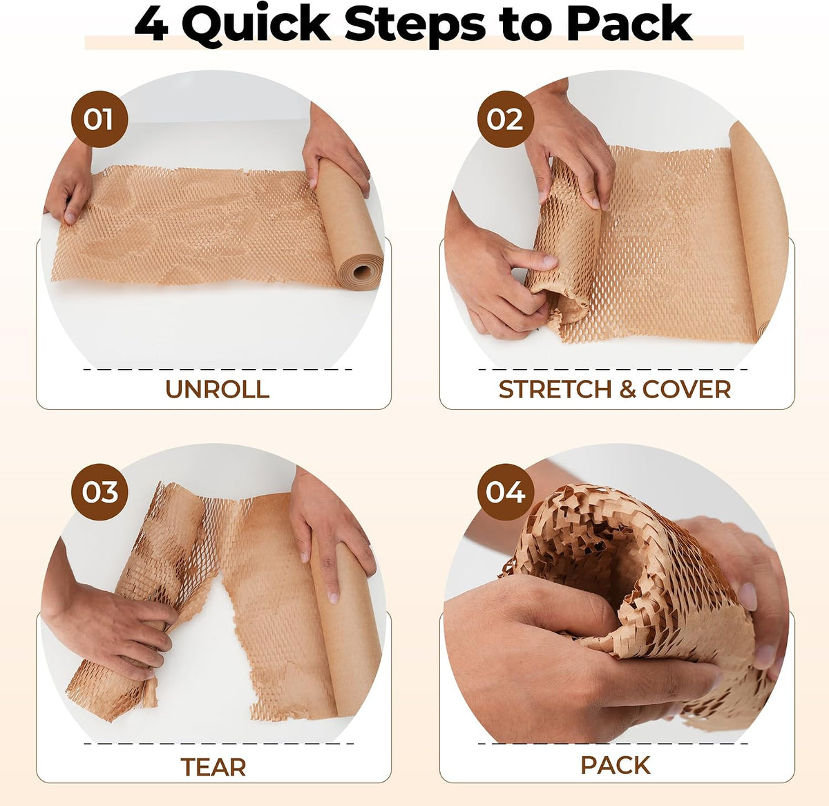 Honeycomb Packing Paper Eco-Friendly: 15" x 200' for Moving Packing