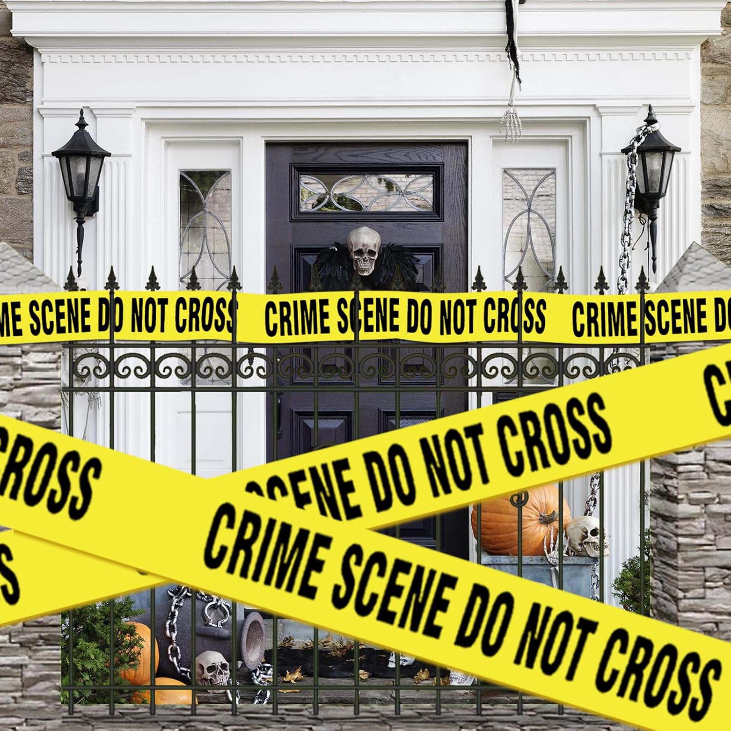 Crime Scene Do Not Cross Barricade Tape 2 Pack 3 inch X 1000 feet, Bright Yellow with a Bold Black Print