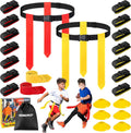 Flag Football Belts, 14 Player Flag Football Set for Kids, Youth, Adult | Adjustable Flag Football for Waist 22-43"