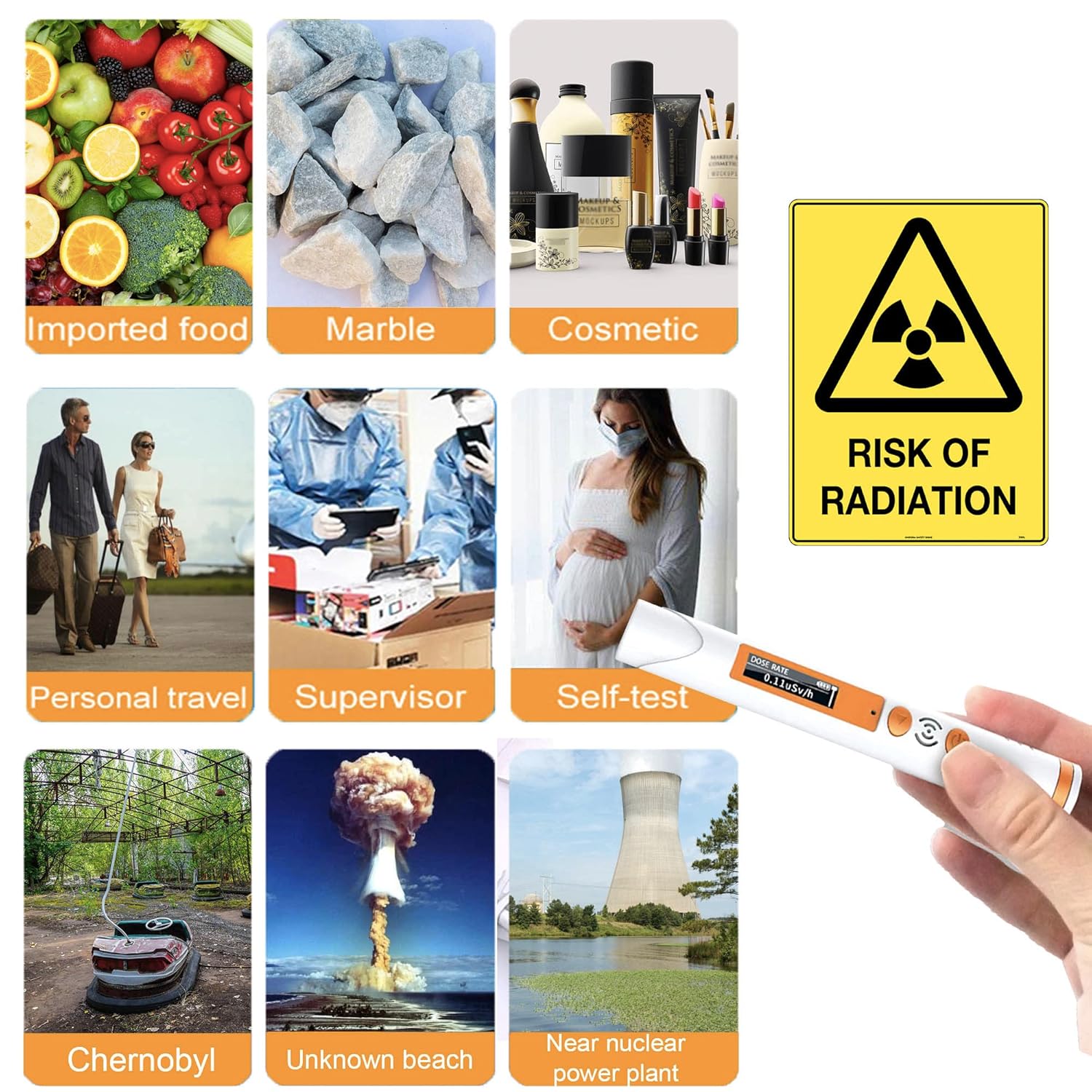Geiger Counter, Personal Radiation Detector Nuclear Dosimeter Emf Radiation Meter Nukalert Micro Beta Gamma X Ray