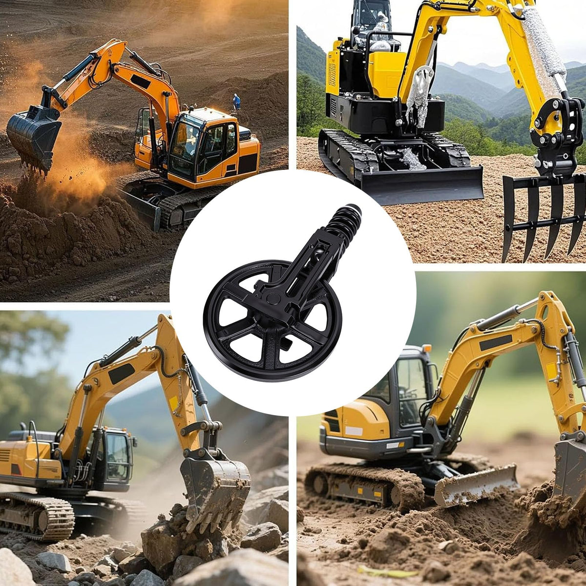 Aolidsive Front Track Idler with Spring for Mini Excavator