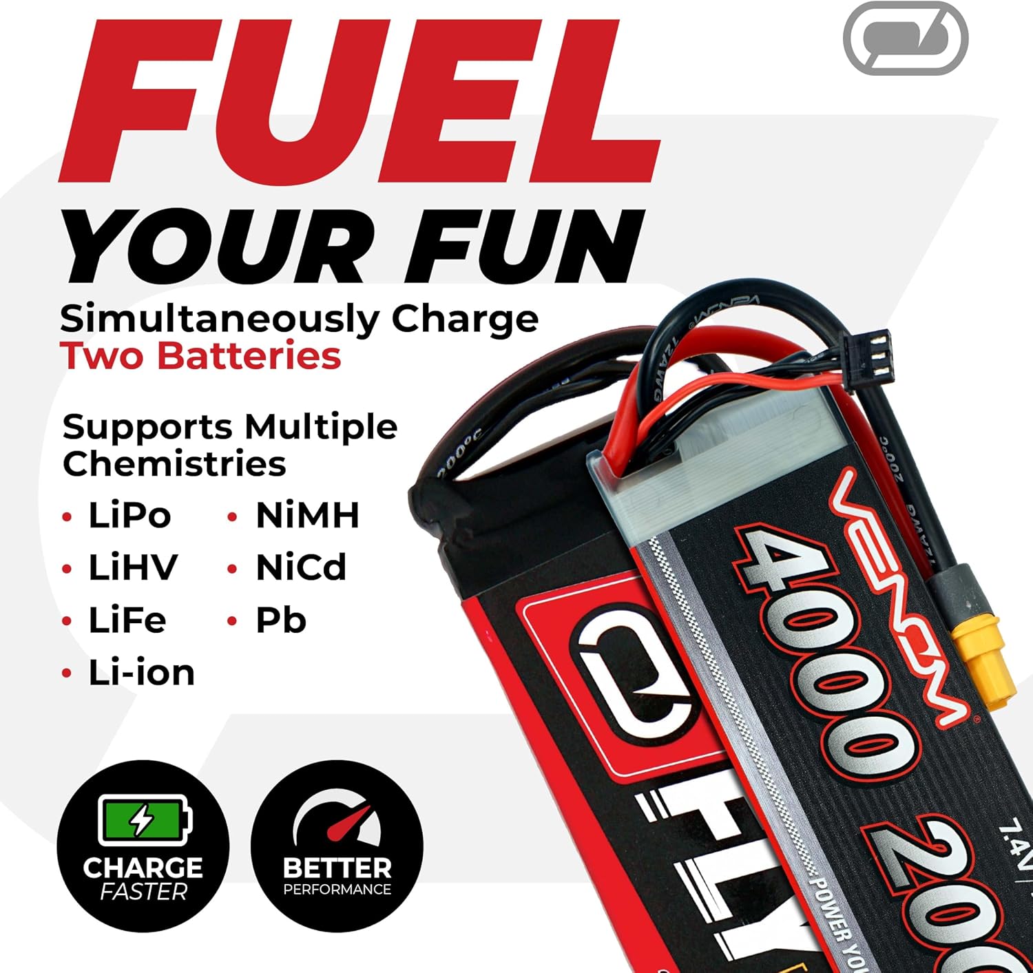 Pro Duo LiPo Battery Charger - LCD Screen, Charging Leads - Balance Charger & Discharger for LiPo, LiHV, Li-Ion