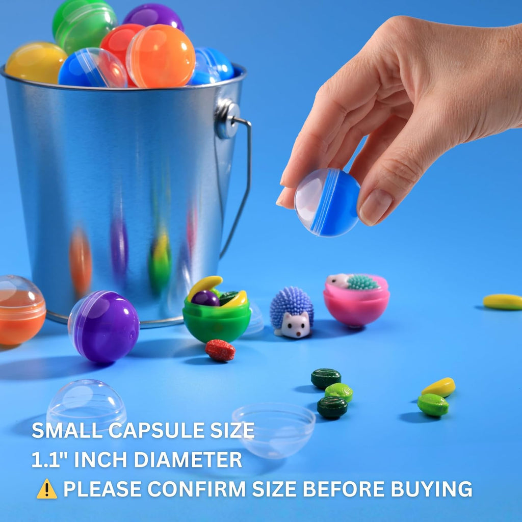 Capsule Vending Machine - Small Round Capsules Empty 50 pcs 1.1 inch (28mm) - Capsules Bulk Party Favors Containers