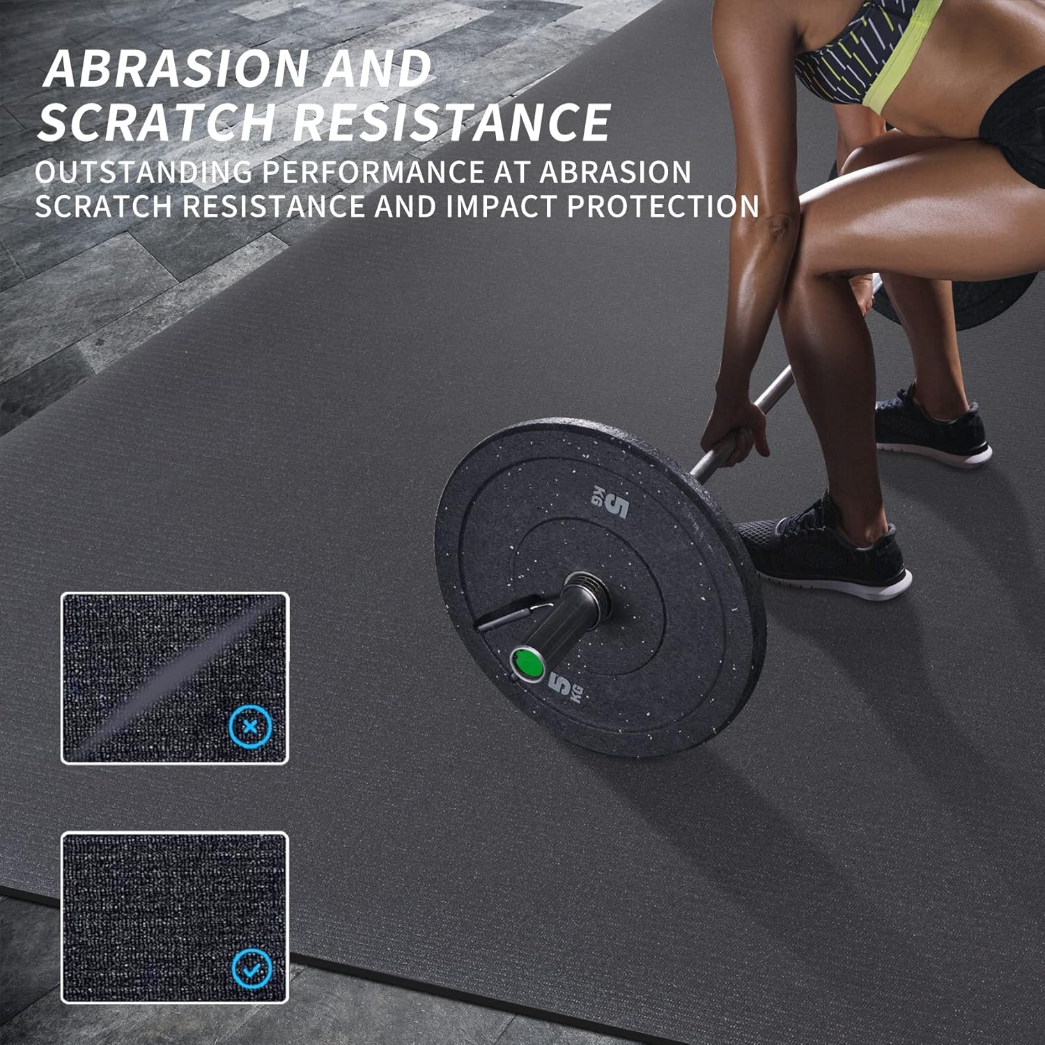Extra Large Exercise Mat 12'x7'/9'x7'/7'x7'/7'x5'(7mm), High-Density Workout Mats for Home Gym Flooring, Non-Slip