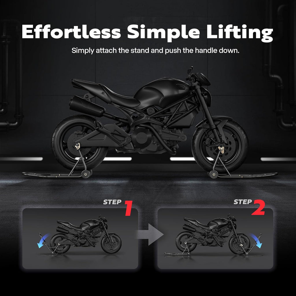 Universal Motorcycle Stands 882 Lbs Capacity,Black