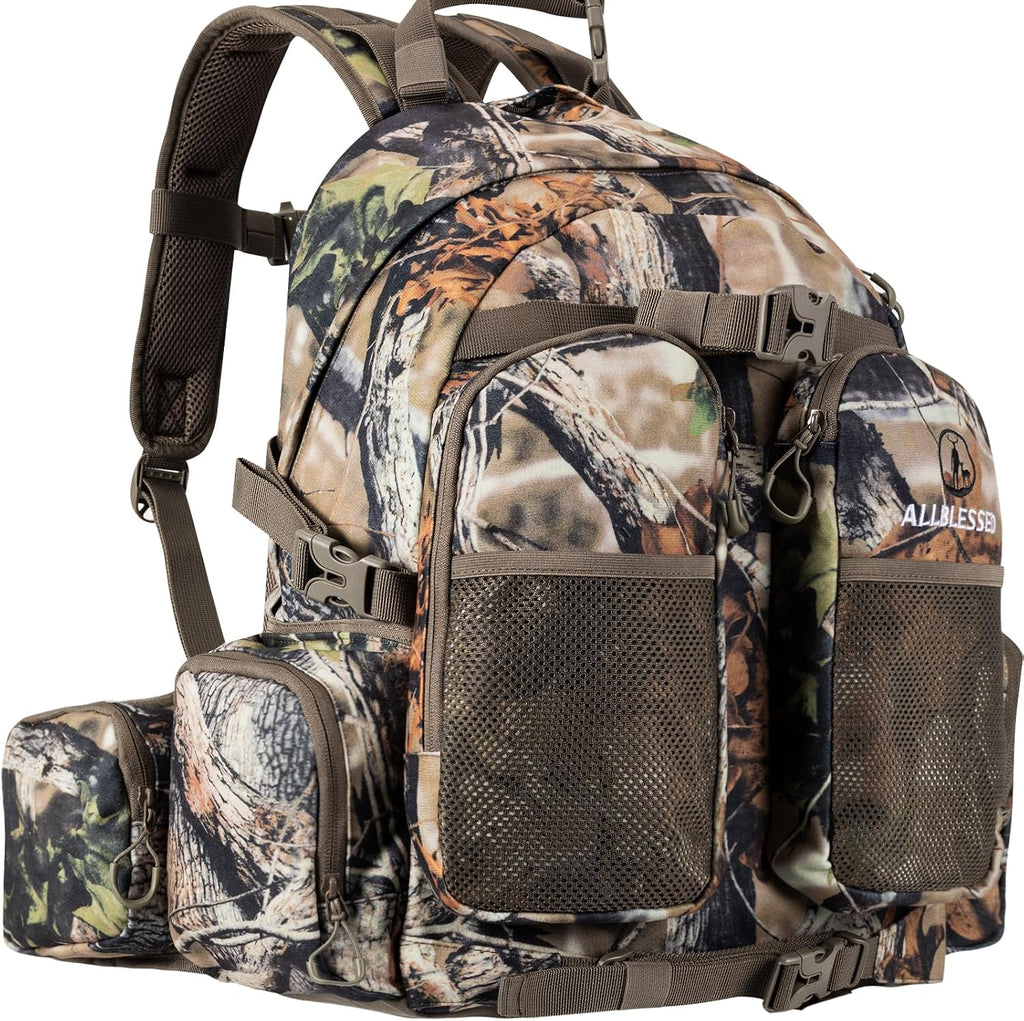 Hunting Backpack for Men Camo Hunting Day Pack for Rifle Bow 35L | Silent fabric, Daypack for Rifle Bow Carry System