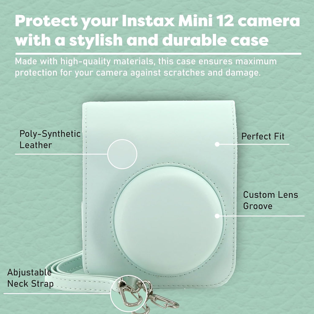 Instax Mini 12 Instant Camera Bundle with Fujifilm Instax Mini Instant Film Value Pack (60 Sheets) with Accessories