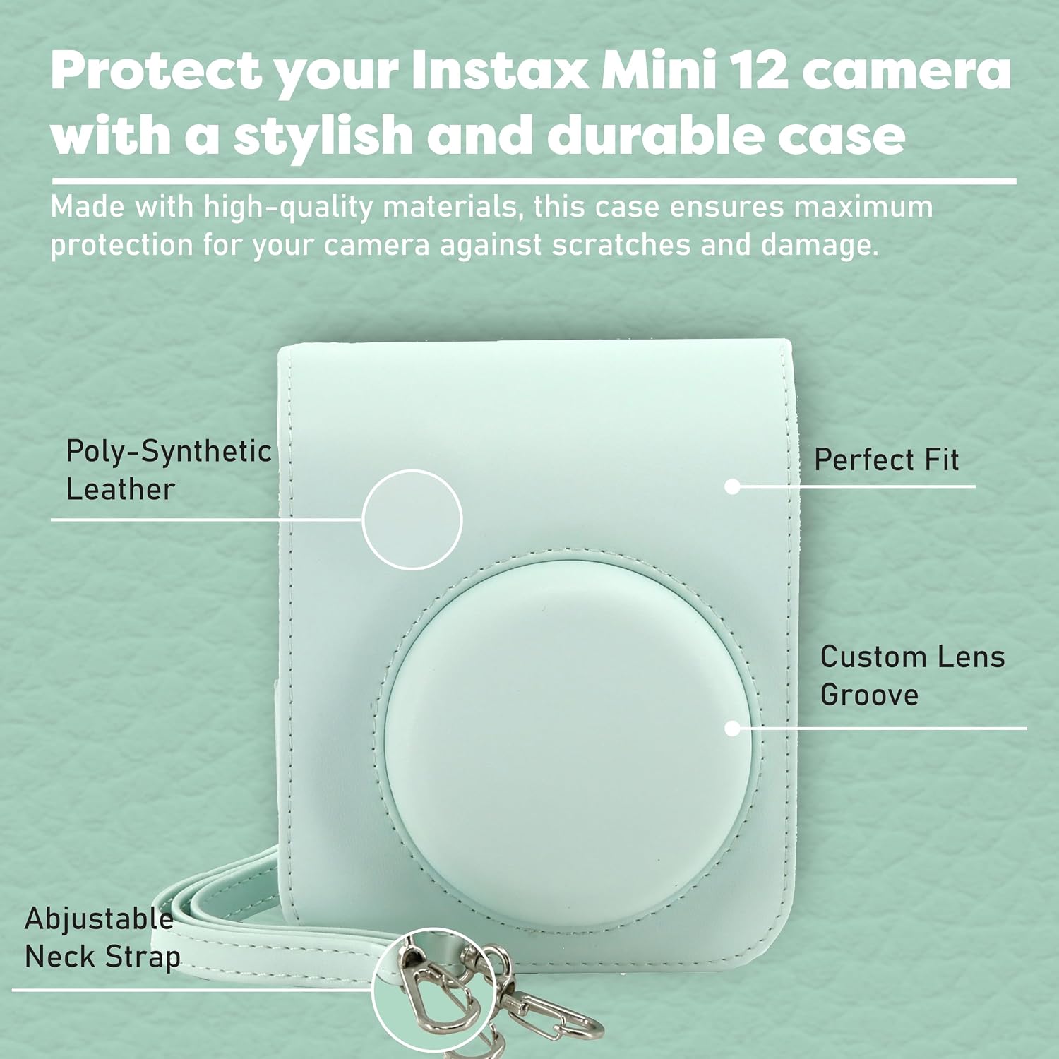 Instax Mini 12 Instant Camera Bundle with Fujifilm Instax Mini Instant Film Value Pack (60 Sheets) with Accessories