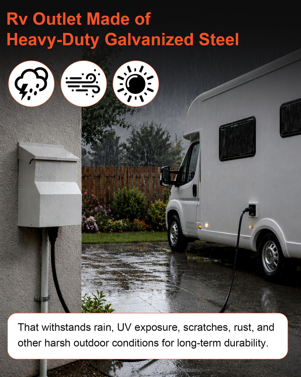 Temporary Power Outlet Panel with 20,30,50 Amp Receptacle with Breaker
