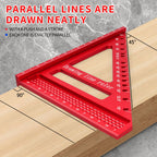 Large Carpenter Square 8.42" x7.67 Precision Woodworking Tools 15-90 Degree Versatile 3D Multi-Angle Square with Angle Pin for Woodworking,Engineering and Construction