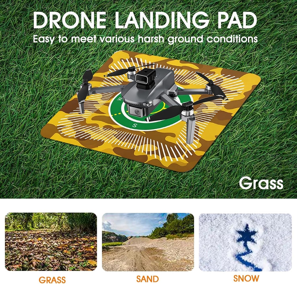 Universal Drone Landing Pad - Eco-Friendly & Foldable portable Ground Mat for DJI, Holy Stone, Potensic Drones